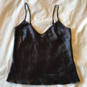 silky grey blue tank top / camisole